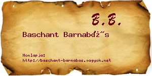 Baschant Barnabás névjegykártya